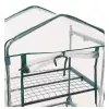 LEAN Estufa Mini para Varanda Jardim 4 Prateleiras Metálicas Película de PVC 69 x 49 x 157 cm