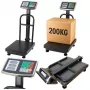 LEAN Balança de plataforma eletrónica LCD para armazém, precisão até 20 g, 200 kg