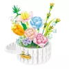 LEAN TOYS Blocos de construção arranjo floral no cesto com luzes LED 1376 peças