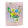 LEAN TOYS Blocos de construção arranjo floral no cesto com luzes LED 1376 peças