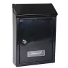 LEAN Caixa de correio para cartas, aço galvanizado, preto, 26,5x18,5x6,5 cm