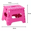 LEAN Banco dobrável apoio para pés degrau antiderrapante rosa 24 x 19 cm