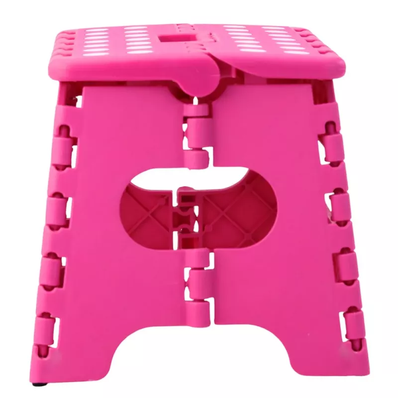 LEAN Banco dobrável apoio para pés degrau antiderrapante rosa 24 x 19 cm