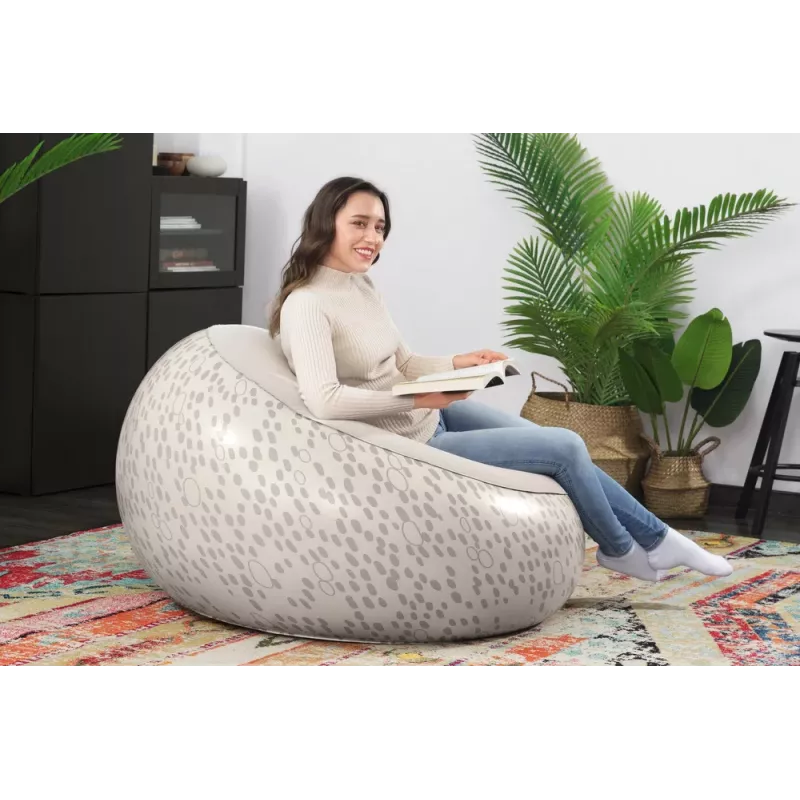 Bestway Cadeira insuflável cinzento 75052