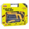 LEAN TOYS Kit DIY Berbequim aparafusador ferramentas luzes sons mala