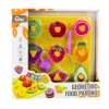 LEAN TOYS Puzzle de aprendizagem para crianças frutas geométricas puzzle de encaixe