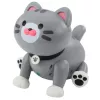 LEAN TOYS Gatinho robô interativo, controlado por telecomando, comando RC, cinzento