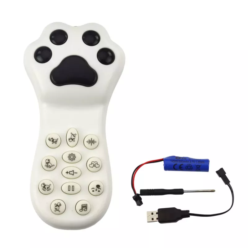 LEAN TOYS Gatinho robô interativo, controlado por telecomando, comando RC, cinzento
