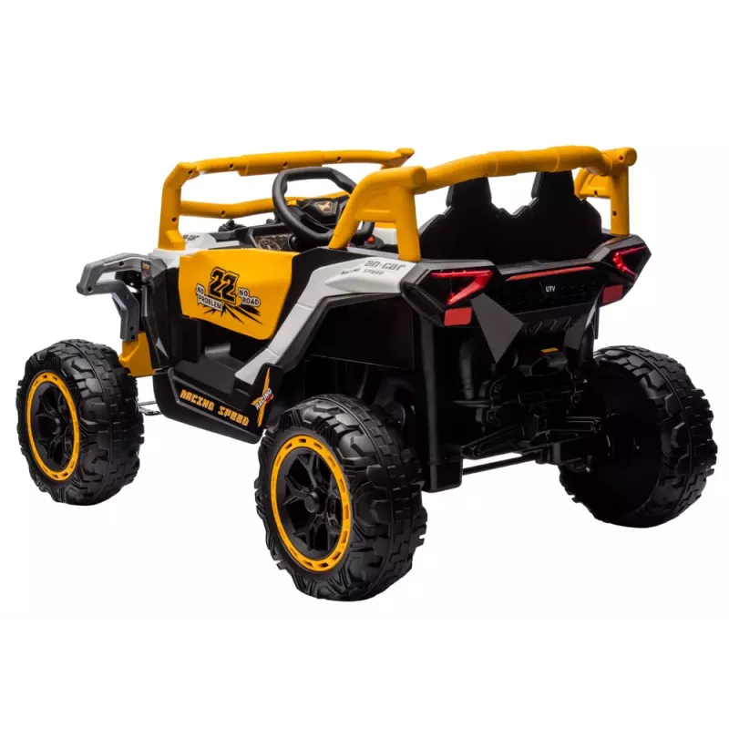 LEAN CARS M1 Veículo a pilhas branco e amarelo 4x4