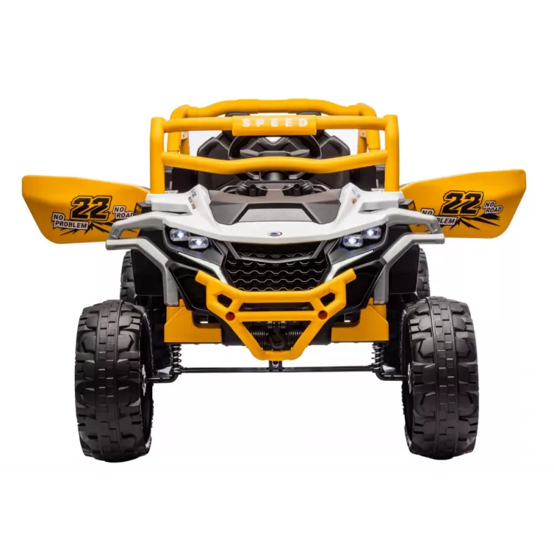 LEAN CARS M1 Veículo a pilhas branco e amarelo 4x4