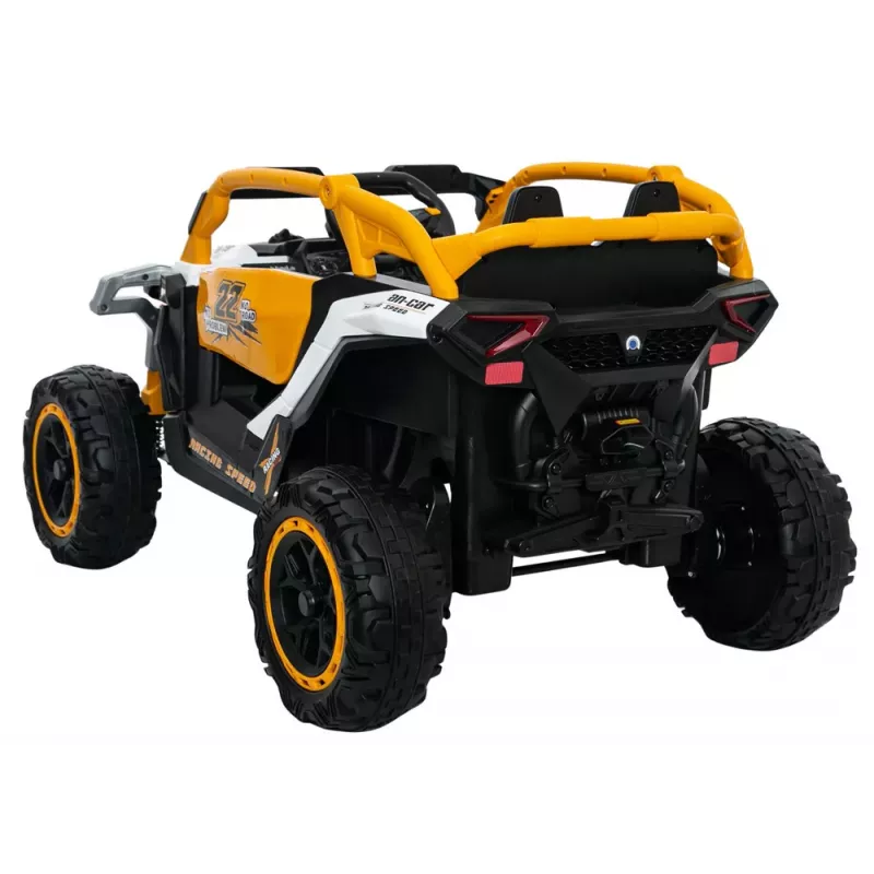 LEAN CARS M3 Amarelo e Branco Veículo a Bateria 4x4