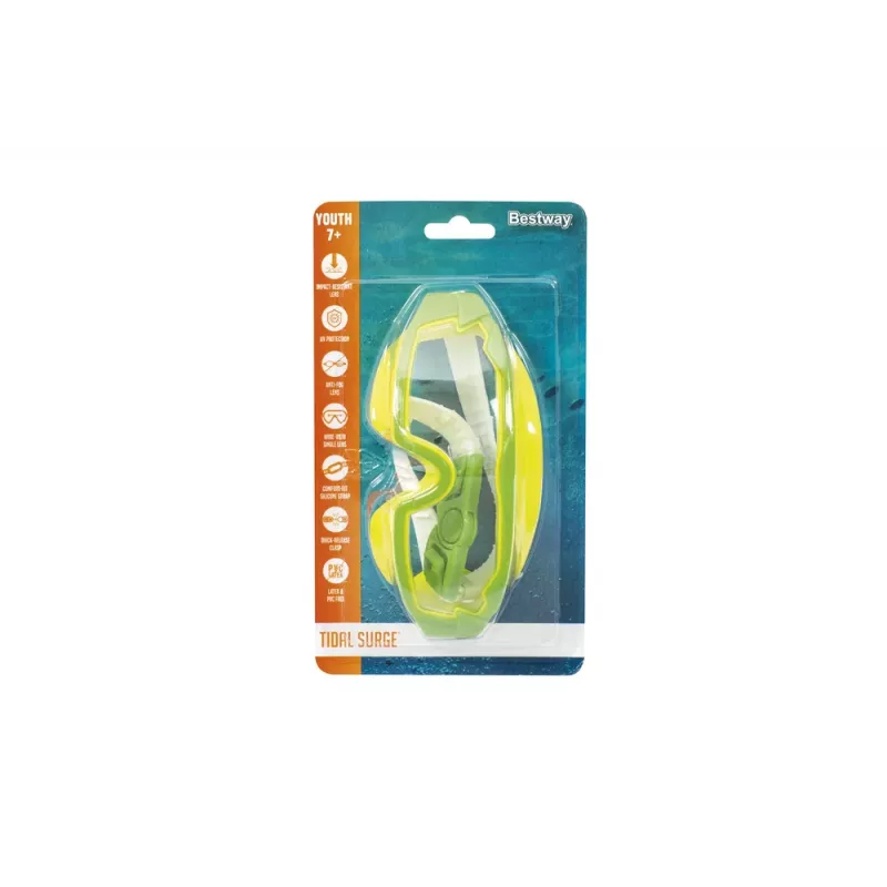 Bestway 21179 Óculos de Natação Verdes com Proteção UV e Antiempanamento