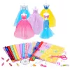 LEAN TOYS Conjunto Criativo DIY para Desenhar e Costurar Roupa de Bonecas