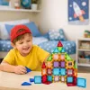 LEAN TOYS Blocos Magnéticos 3D Puzzle de Construção Coloridos 45 unid.