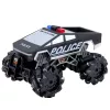LEAN TOYS Veículo Offroad Pick Up Truck Polícia Telecomandado RC Luzes Fumo 1:16