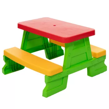Dorex Conjunto de Mesa e Bancos de Jardim para Crianças Verde 5067