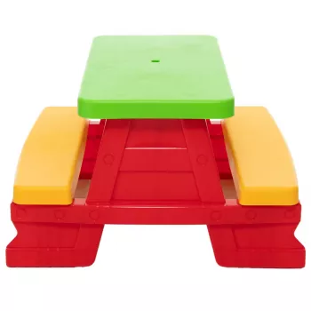 Dorex Conjunto de Mesa e Banco de Jardim para Crianças Vermelho 5067