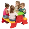 Dorex Conjunto de Mesa e Banco de Jardim para Crianças Vermelho 5067