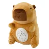 LEAN TOYS Peluche Capivara com Projetor de Estrelas e Canções de Ninar, Castanho