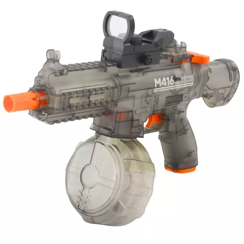 LEAN TOYS Pistola de Água Elétrica M416 com Visor Iluminado 450 ml 8-10 m