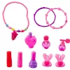 LEAN TOYS Conjunto de Beleza Penteadeira em Mala 2 em 1 Acessórios Unicórnio Rosa