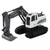 LEAN TOYS Escavadora Crawler RC Telecomandada com Luz e Som, Branco, Escala 1:24