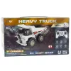 LEAN TOYS Escavadora Crawler RC Telecomandada com Luz e Som, Branco, Escala 1:24