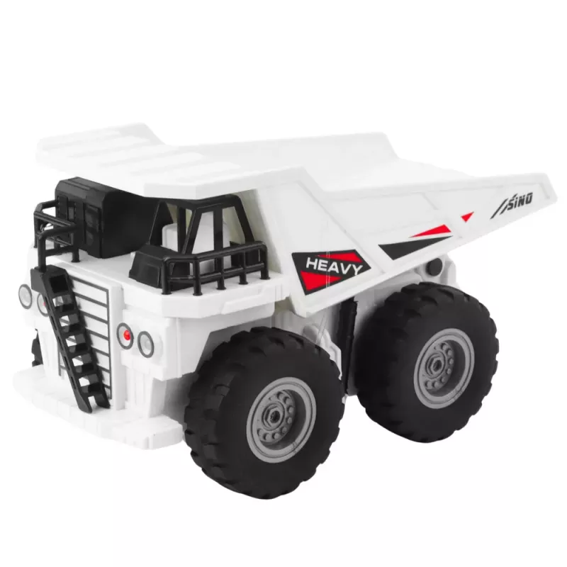LEAN TOYS Camião Basculante RC Telecomandado com Luz e Som Branco 1:24
