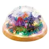 LEAN TOYS Conjunto Criativo Terrário de Dinossauro DIY com Luz Noturna de Cúpula