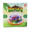 LEAN TOYS Conjunto Criativo Terrário de Dinossauro DIY com Luz Noturna de Cúpula