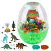 LEAN TOYS Conjunto Criativo Terrário de Dinossauro DIY com Luz Noturna com Controlo de Voz
