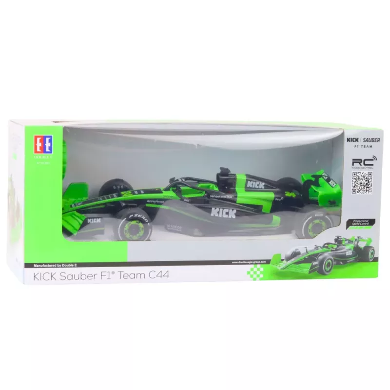 Double E Sauber F1 C44 Preto e Verde 1:16 Carro de Corrida Telecomandado