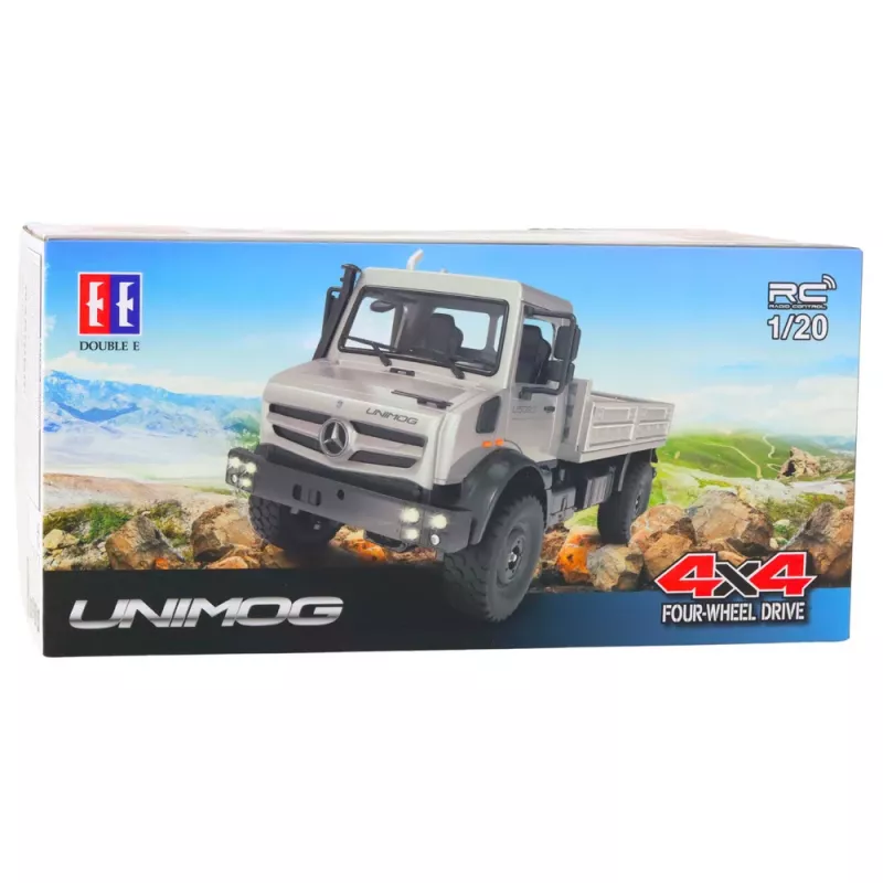 Double E Mercedes Unimog Veículo Off-Road Telecomandado RC 4x4 1:20