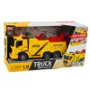 LEAN TOYS Camião de reboque assistência em viagem com gancho, plataforma, luzes e sons 1:16
