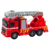 LEAN TOYS Veículo de bombeiros com escada, luzes, sons e jato de água 1:16