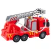 LEAN TOYS Veículo de bombeiros com escada, luzes, sons e jato de água 1:16