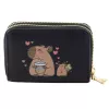 LEAN Carteira de dois compartimentos com porta-cartões Capivara Preto 12,5 x 8,5 cm