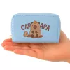 LEAN Carteira de dois compartimentos com porta-cartões Capivara Azul 12,5 x 8,5 cm