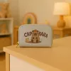 LEAN Carteira de dois compartimentos com porta-cartões Capivara Branco 12,5 x 8,5 cm