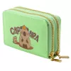 LEAN Carteira de dois compartimentos com porta-cartões Capivara Verde 12,5 x 8,5 cm