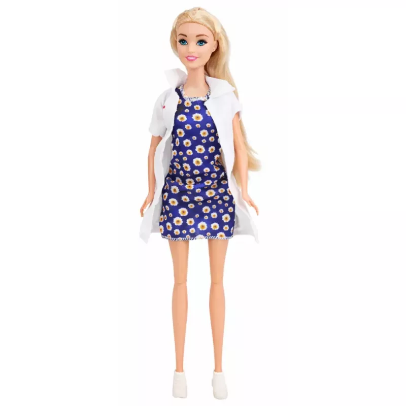 LEAN TOYS Hospital Móvel Ambulância com maca 2 em 1 Boneca médica com acessórios