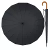 LEAN Guarda-chuva automático grande com proteção para os braços 24 varetas Preto 115 cm