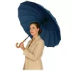 LEAN Guarda-chuva automático grande com alça de ombro 24 varetas Azul-marinho 115 cm