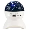 LEAN Candeeiro de noite Projetor de estrelas 3 em 1 Altifalante LED Bluetooth Branco