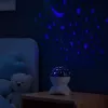 LEAN Candeeiro de noite Projetor de estrelas 3 em 1 Altifalante LED Bluetooth Branco