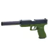 LEAN TOYS Pistola de brincar com cartuchos de espuma e invólucros Verde - pack de 100