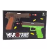 LEAN TOYS Pistola de brincar com cartuchos de espuma e invólucros Branco (pack de 100)