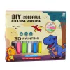 LEAN TOYS Conjunto criativo DIY Pintura em vidro Porta-chaves Dinossauro marcadores 6 unid.