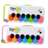 LEAN TOYS Piano musical educativo para crianças com contas coloridas interativas