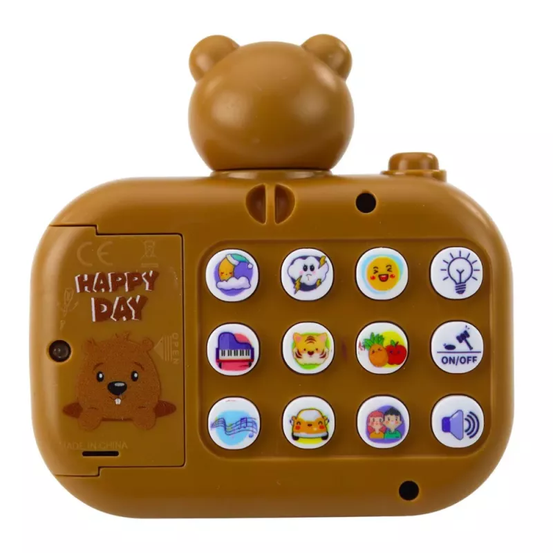 LEAN TOYS Capivara Câmara interativa com luz, projetor e sons com cordão
